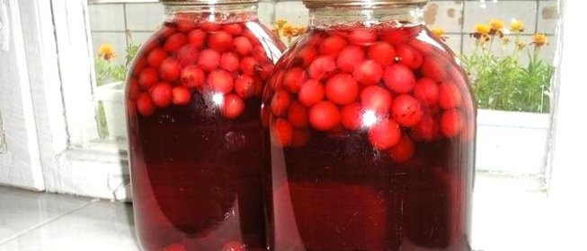 Вишневый компот в банке