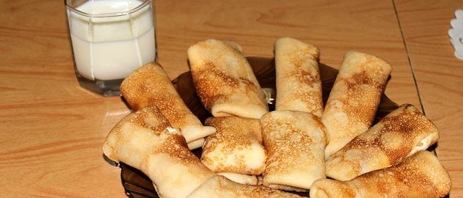 Блины с творогом