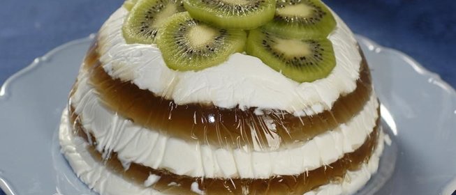 Пасха с киви и виноградным желе