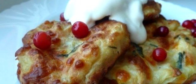 Капустные оладьи в духовке