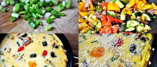 Запеченный овощной омлет