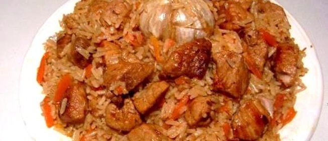 Плов из свинины в казане