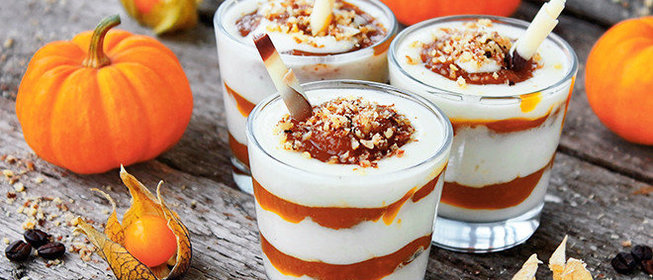 Парфе из кофейной тыквы с ромом и апельсином