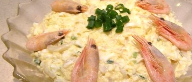 Нежный салат с кальмарами
