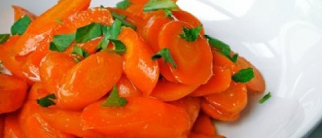 Глазированная морковь с имбирем