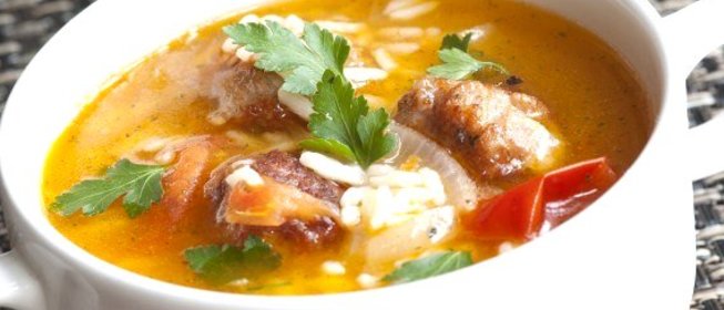 Куриный суп с рисом и сыром