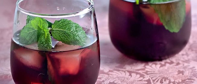 Виноградный компот с мятой