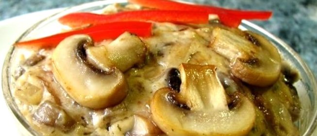 Свинина с шампиньонами