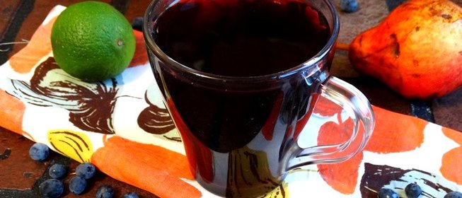 Чернично - грушевый компот