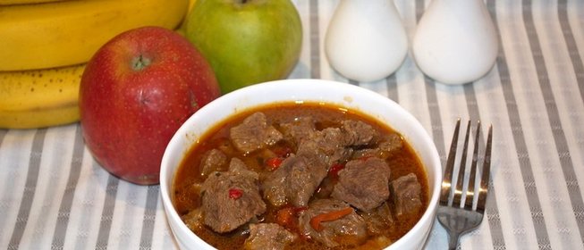 Говядина тушеная с подливкой