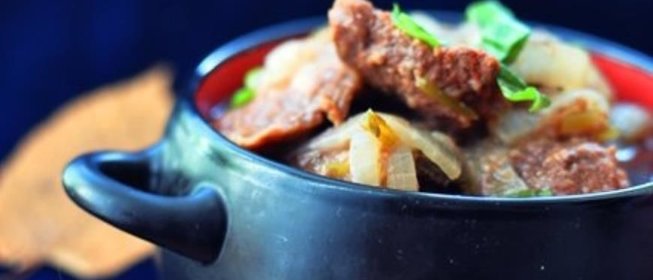 Рагу из телятины в луковом соке