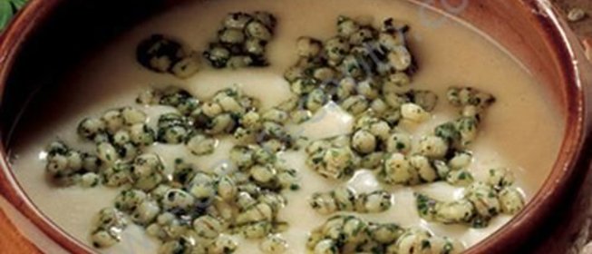 Фасолевый суп-пюре с перловкой