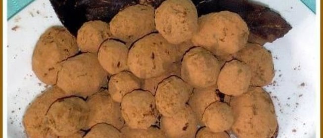 Десерт из винограда и шоколада Трюфельки