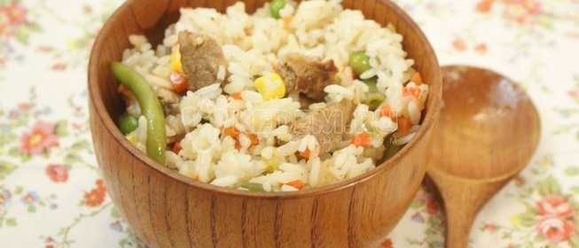Рис с мясом «Конфетти»