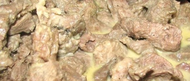 Говядина в белом соусе