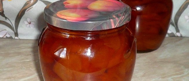 Персиковое варенье дольками