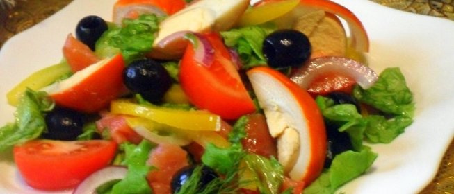 Салат с семгой и копченым яйцом Фейерверк