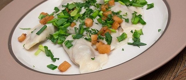 Вареники с гречкой и грибами