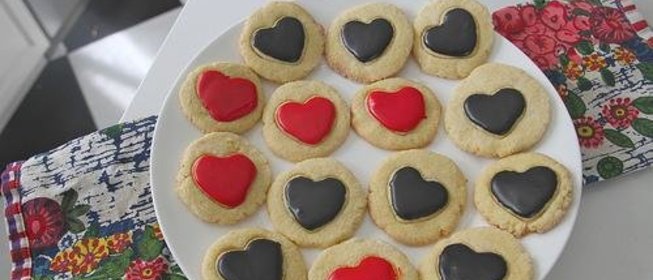 Печенье-валентинки из кукурузной муки