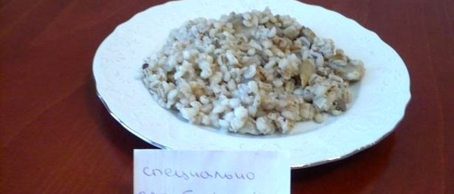 Перловка с грибами