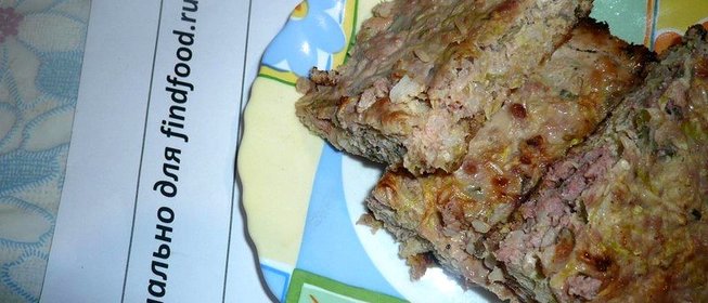 Кабачковая запеканка с мясом и рисом