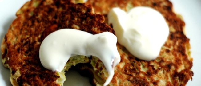 Постные оладьи из кабачков