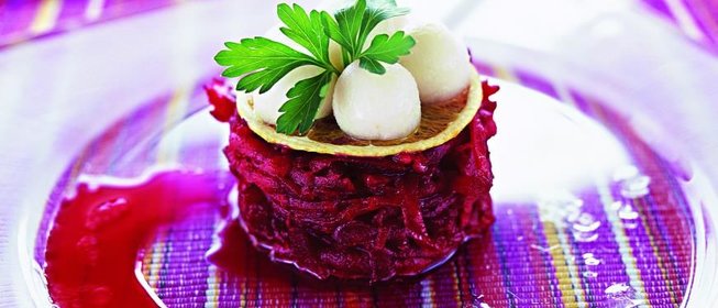 Салат из свеклы и яблок с апельсиновым соком