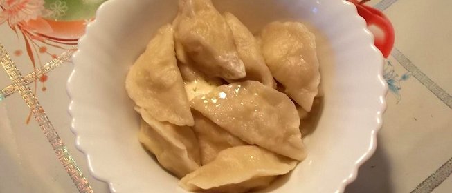 Вареники с картофелем и салом