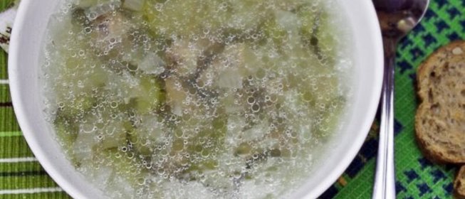 Рассольник с перловкой