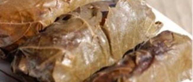 Долма с перловкой и куриными желудками