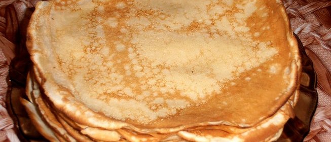 Блины на молоке с разрыхлителем