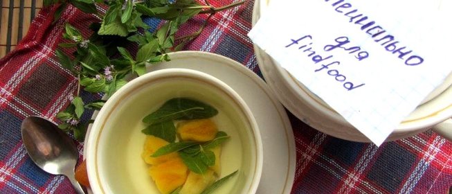 Мятный чай с курагой