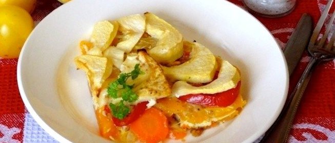 Запеканка с патиссонами