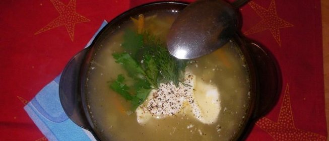 Рассольник вегетарианский без перловки