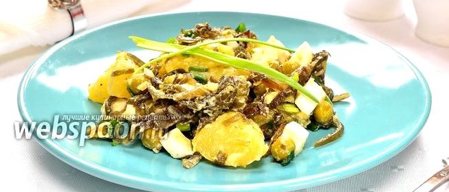 Картофельный салат с морской капустой