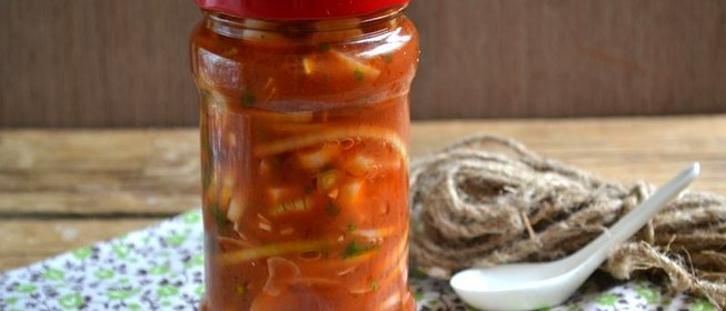 Лук в томатном соке на зиму