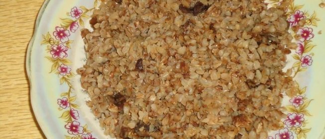 Гречневая каша рассыпчатая с грибами