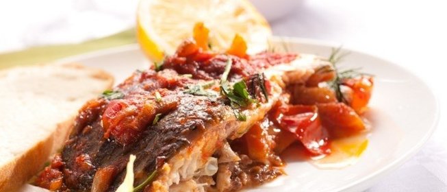 Карп с белым столовым вином