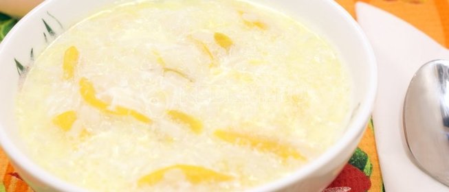 Рисовая каша с персиком