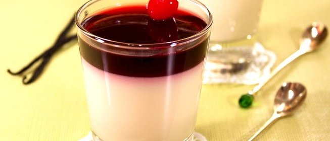 Панна котта с вишневым желе