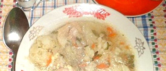 Куриный суп с цветной капустой