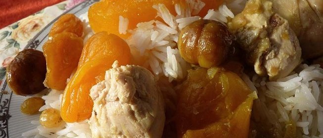 Каштаны с курицей