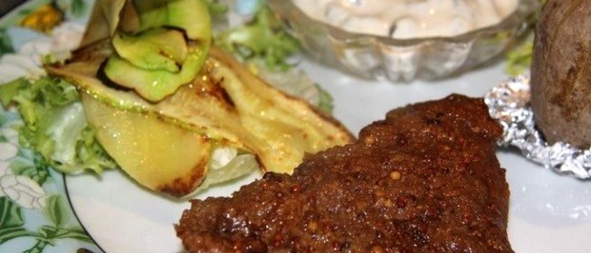 Говядина с горчицей в духовке