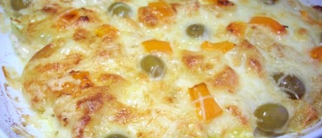 Запеканка с курицей и овощами