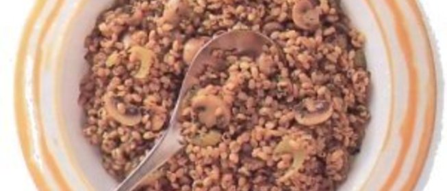 Плов из ячменя с грибами