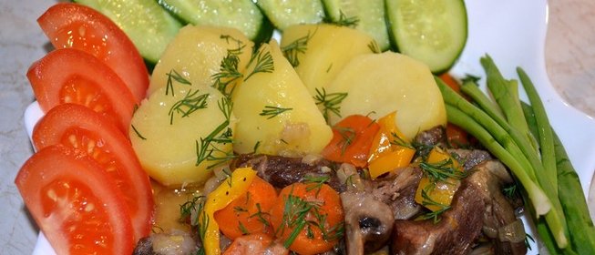 Говядина с шампиньонами