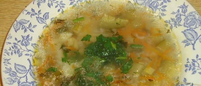 Рассольник с рисом веготорианский