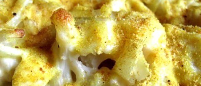 Цветная капуста под сырным соусом