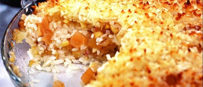 Рисовая каша с фруктами