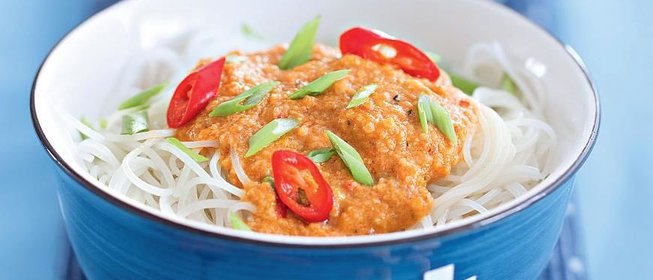 Сатэй би хун, рисовая лапша по-сингапурски